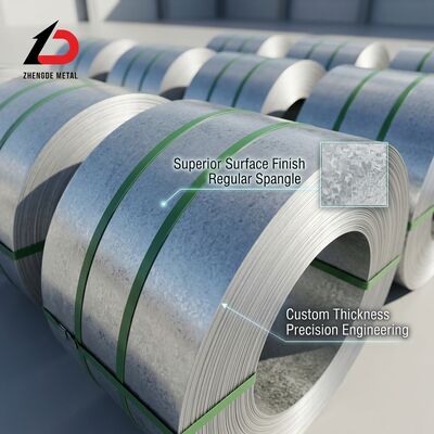 Hot Dip gegalvaniseerd stalen spoel 0,12-4,0 mm 600-1500 mm Chromated geoliede oppervlak voor corrosiebestendigheid