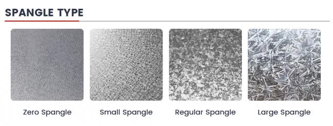 ASTM JIS Dx51d gegalvaniseerde gegalvaniseerde spoel, warm gedompeld met normale spanglecoating 4